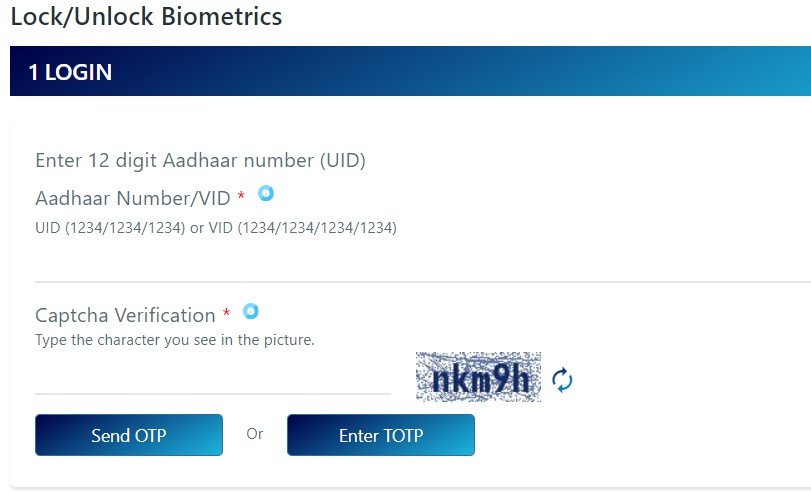 Unlock Aadhaar Biometric Data