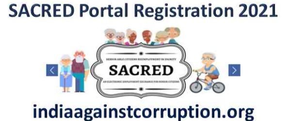 sacred.dosje.gov.in, SACRED Portal Registration 2021 | Senior Citizens Employment Portal
