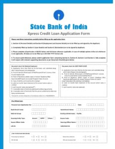 SBI Personal Loan Application