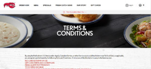 redlobster Terms & Conditions for free offer