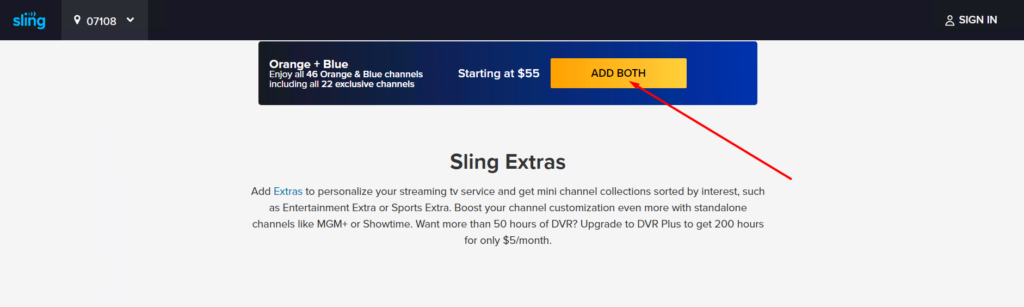 Sling Tv Orange + Blue