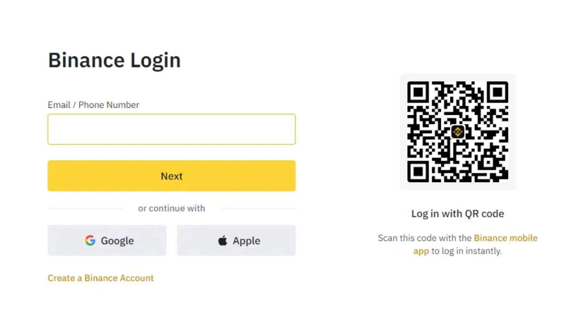 Accessing Your Binance Account.