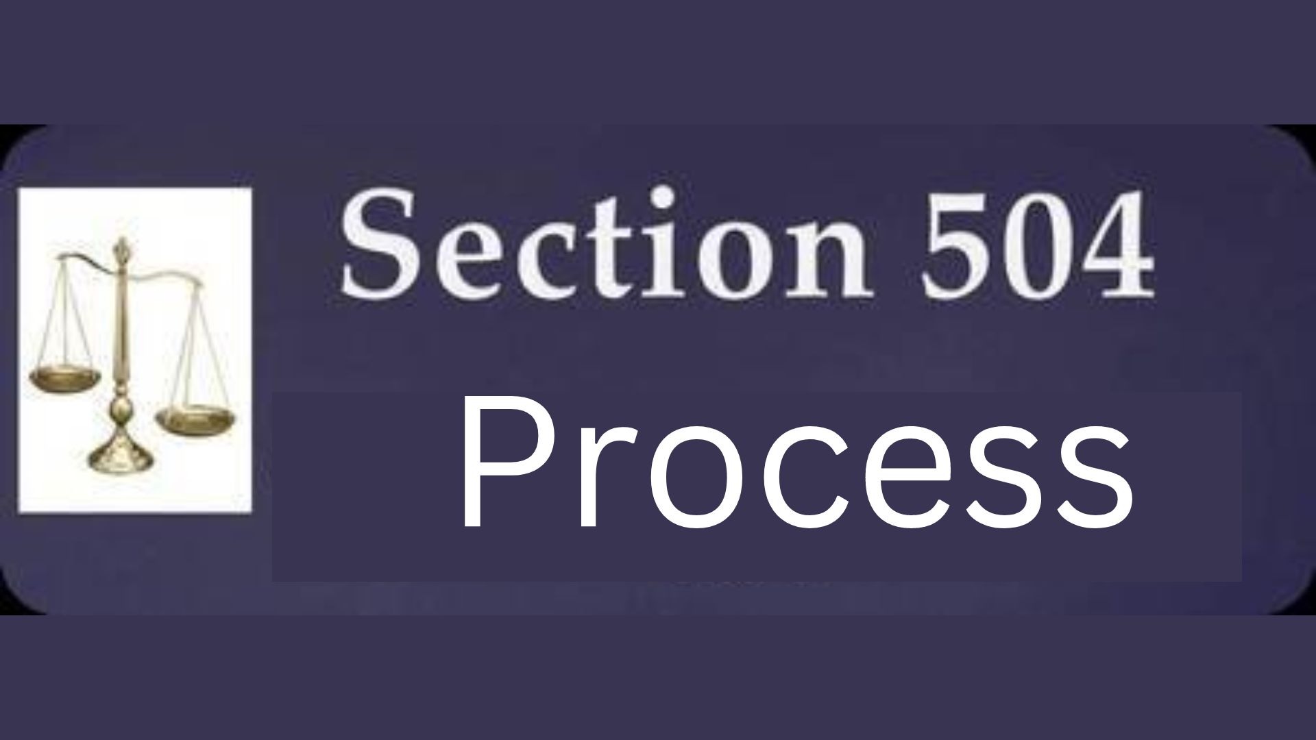 Section 504 Process.