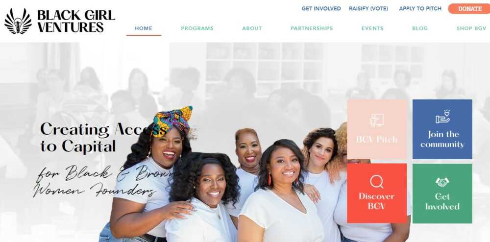 black girl ventures homepage