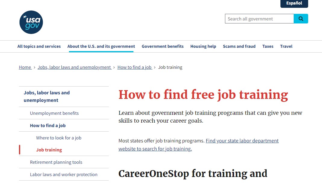 Government-Sponsored Career Training