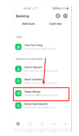 Find Paper Money Deposit