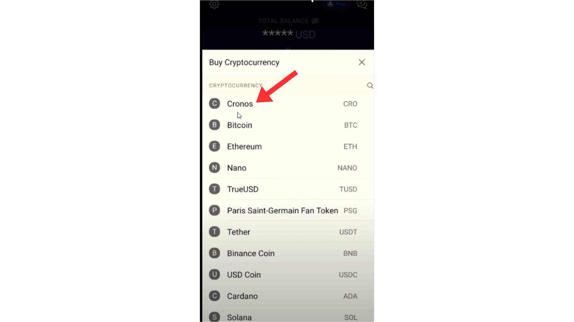 select cronos crypto