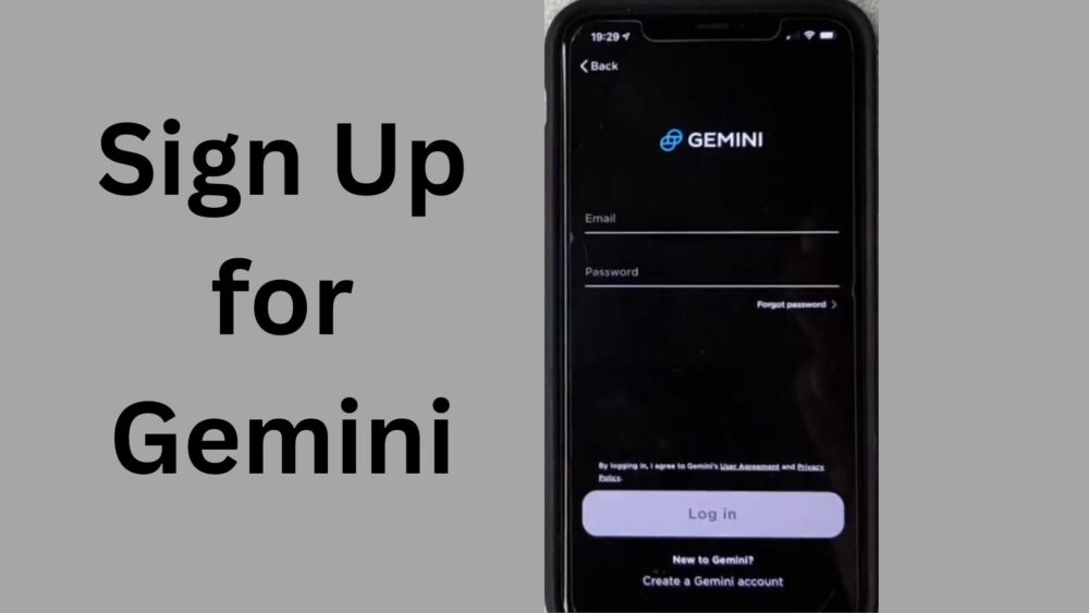Sign Up for Gemini