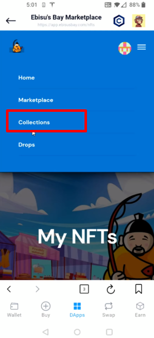 Select "Collections."