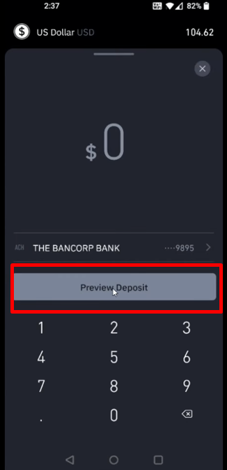 Preview the deposit details and confirm it.