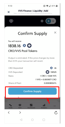 Your liquidity is now added