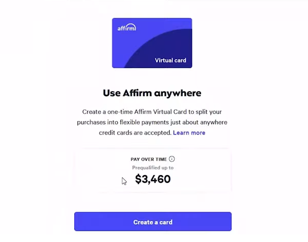 Affirm Virtual Card