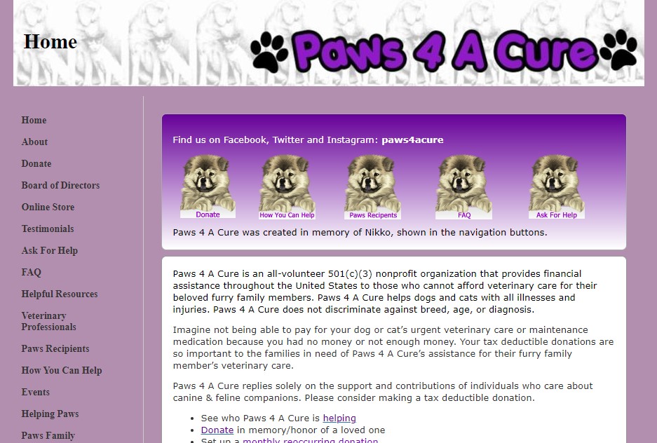 paws 4 a cure