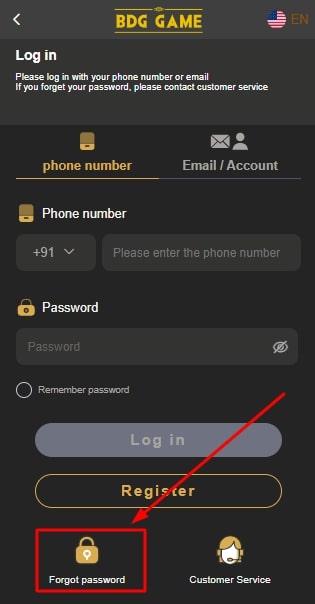 click on forgot password to reset it